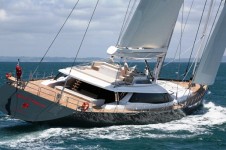 RED DRAGON - Under Sail View From Aft